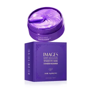 60 Piece Grape Crystal Collagen Eye Mask Anti Dark Circles & Bags Moisturizing & Anti Aging Eye Patches