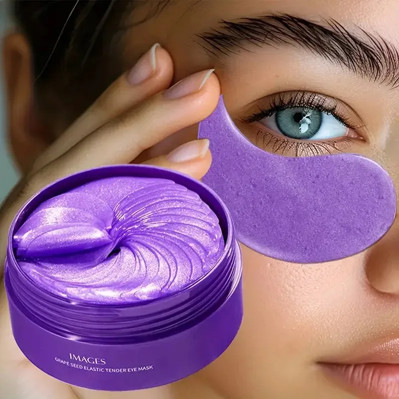 60 Piece Grape Crystal Collagen Eye Mask Anti Dark Circles & Bags Moisturizing & Anti Aging Eye Patches