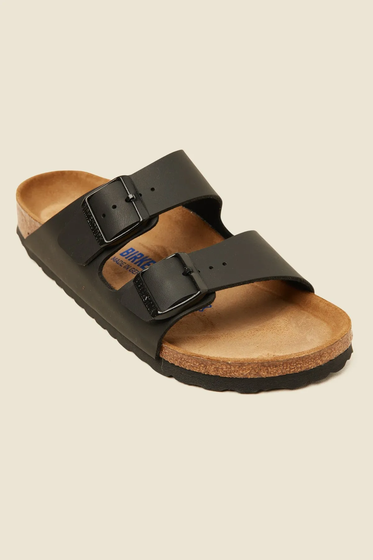 Birkenstock Womens Arizona Birko-Flor Soft Foot Bed Narrow Black
