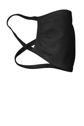 Black Cotton Knit Face Mask 3 Layer