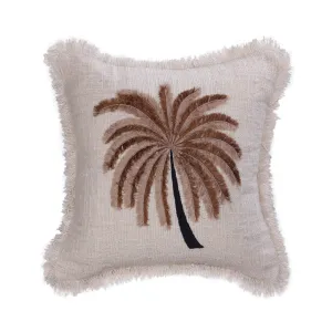 Cushion Brown Isla Palm Tree - 45 x 45 cm