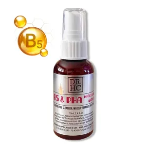 DR.HC B5 & PHA Micellar Water (No-rinse Makeup Remover, Face Cleanser & Pre-Toner) (70ml, 2.4 fl.oz.)  (Anti-sebum, Pore clearing, Anti-acne, Anti-aging...)