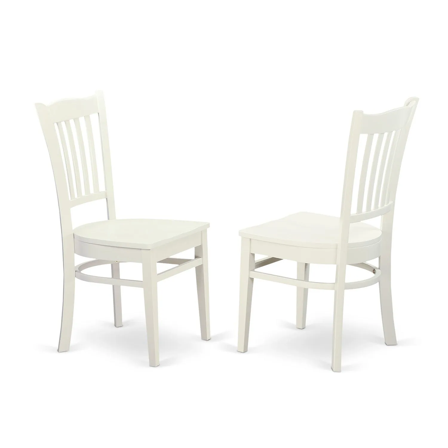 East West Furniture CAGR7-LWH-W 7 Piece Dining Room Furniture Set Consist of a Rectangle Dining Table and 6 Wood Seat Chairs, 36x60 Inch, Linen White