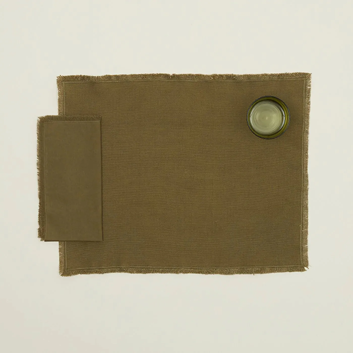 Essential Cotton Placemats Set of 4 (Olive)