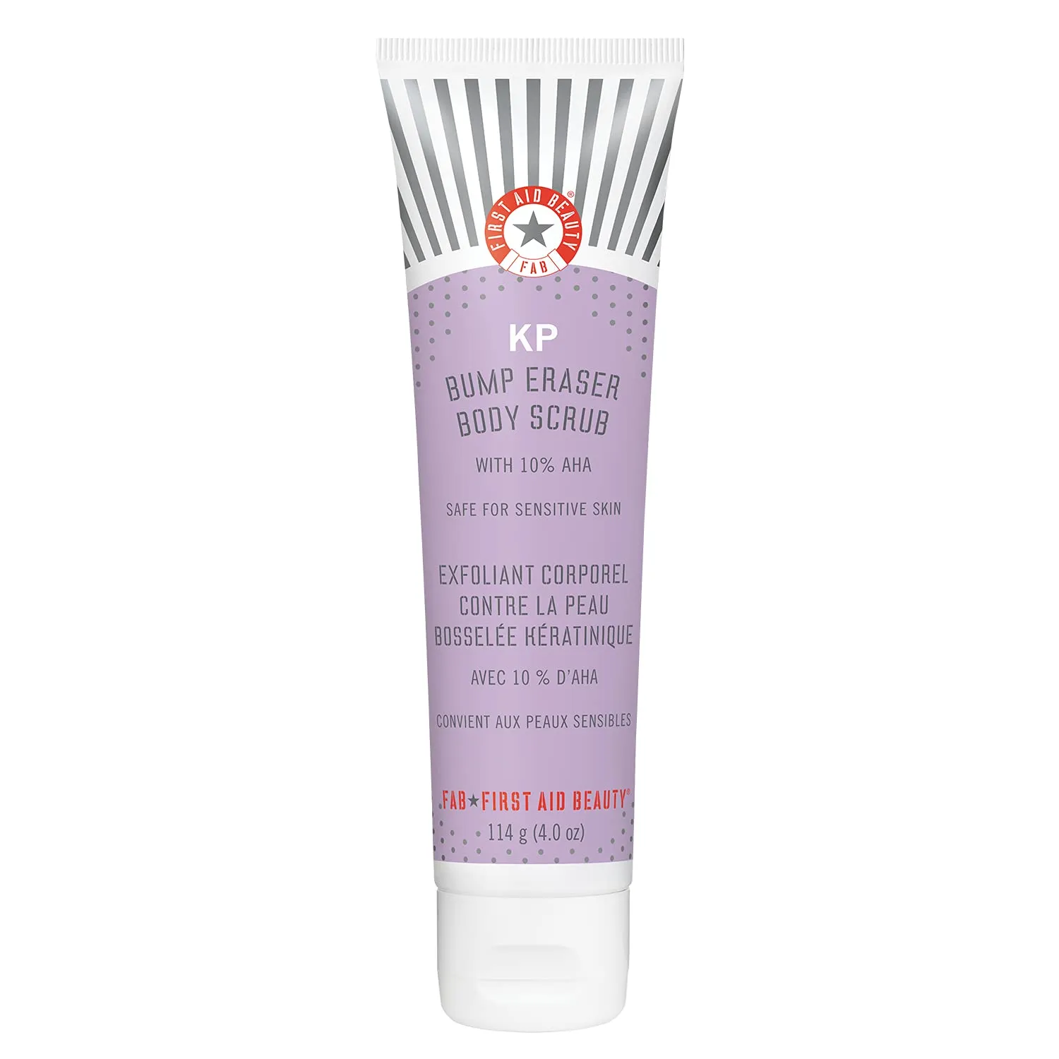First Aid Beauty KP Bump Eraser Body Scrub with 10% AHA: Vegan Body Scrub to Decongest Pores and Gently Exfoliate the Skin (8 oz)