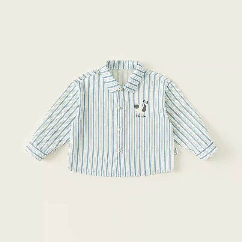 Gentle Dog Stripes Kids Shirt