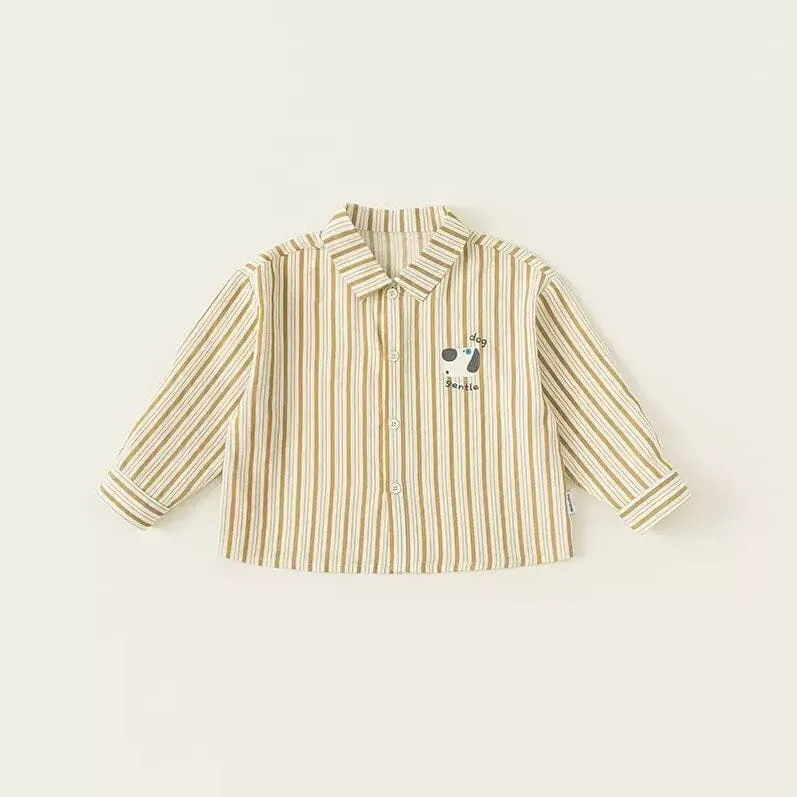 Gentle Dog Stripes Kids Shirt