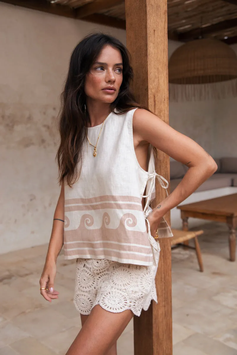 GENTLE WAVES TANK - CREAM