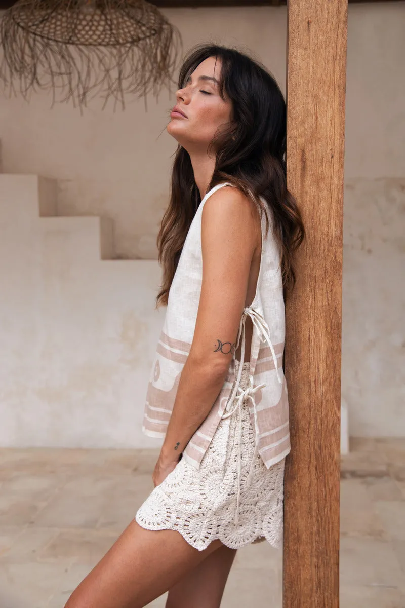 GENTLE WAVES TANK - CREAM