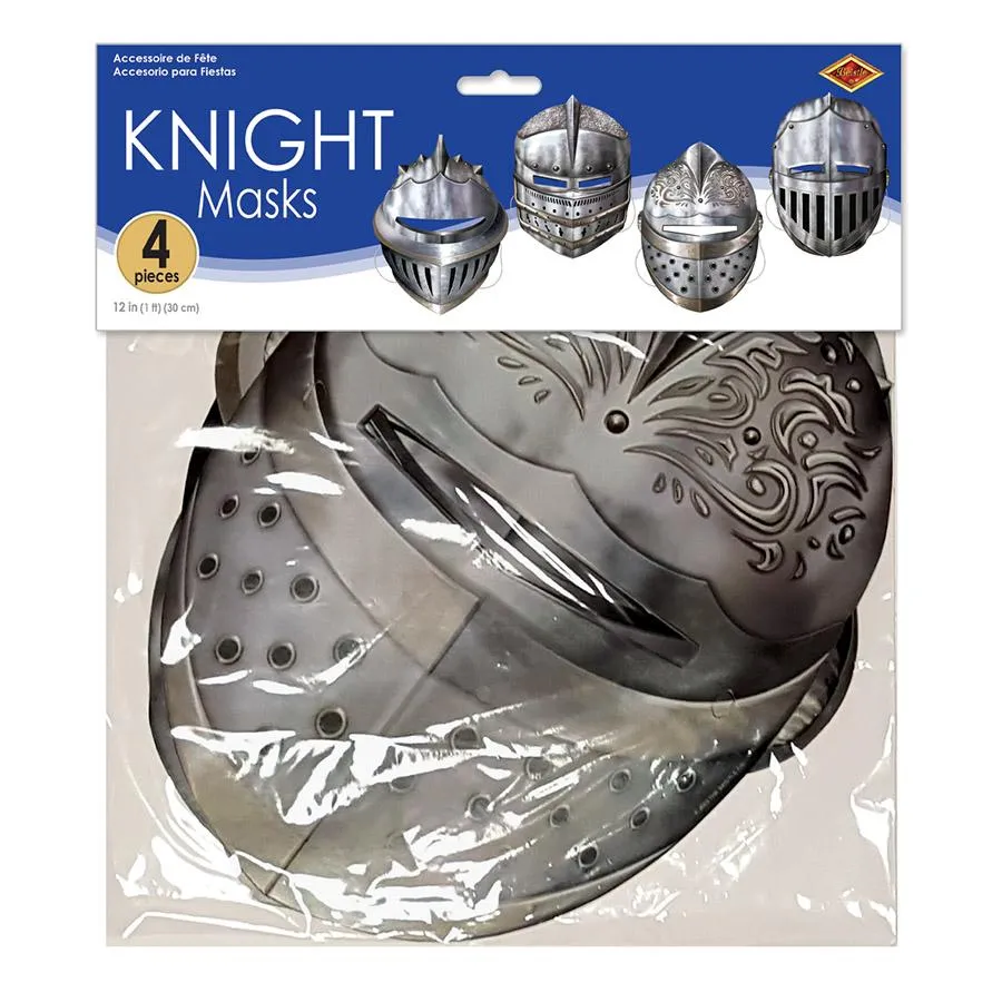 Knight Party Masks (4 per Package)