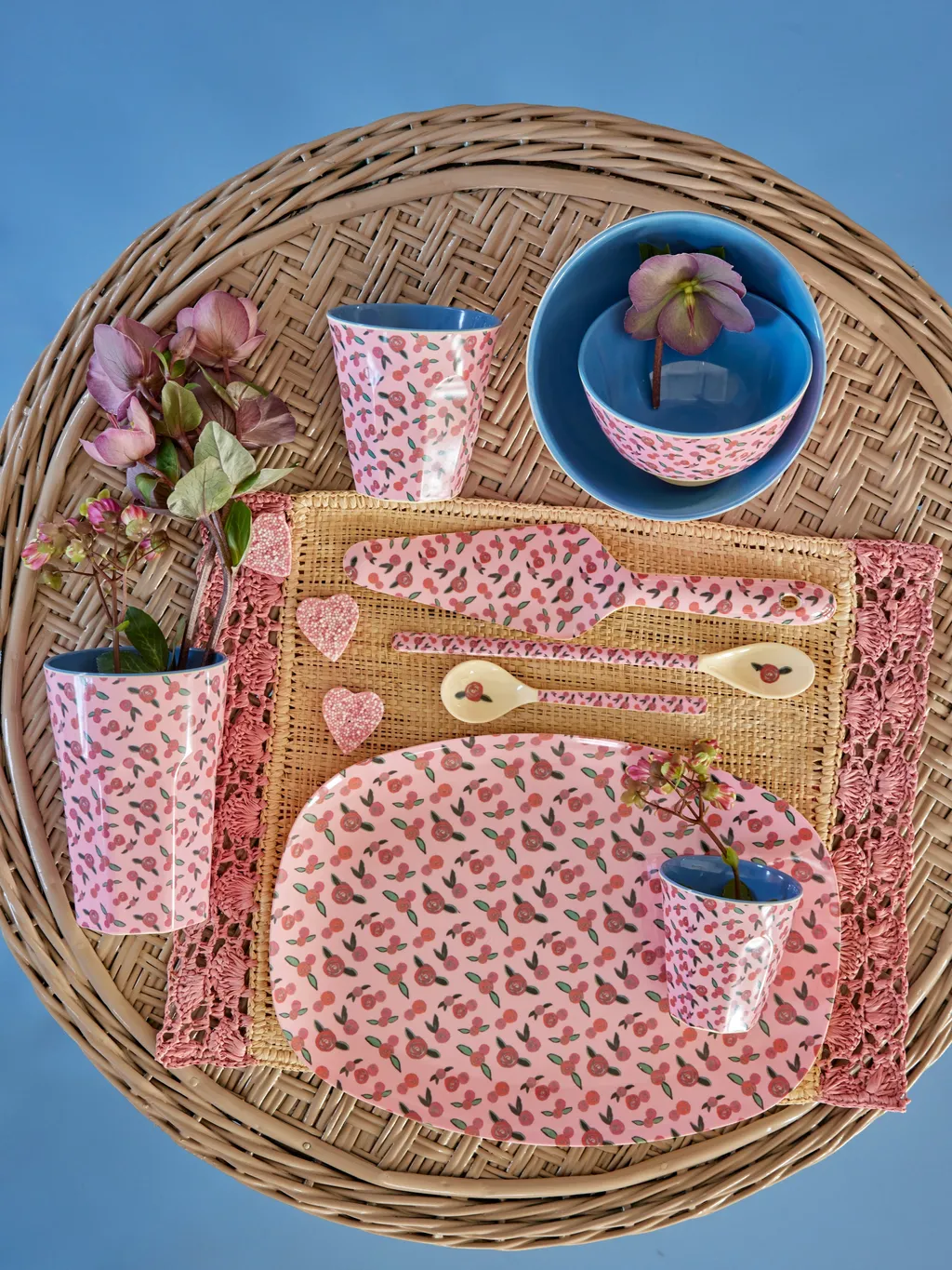Medium Melamine Bowl - A Rose Is A Rose Print
