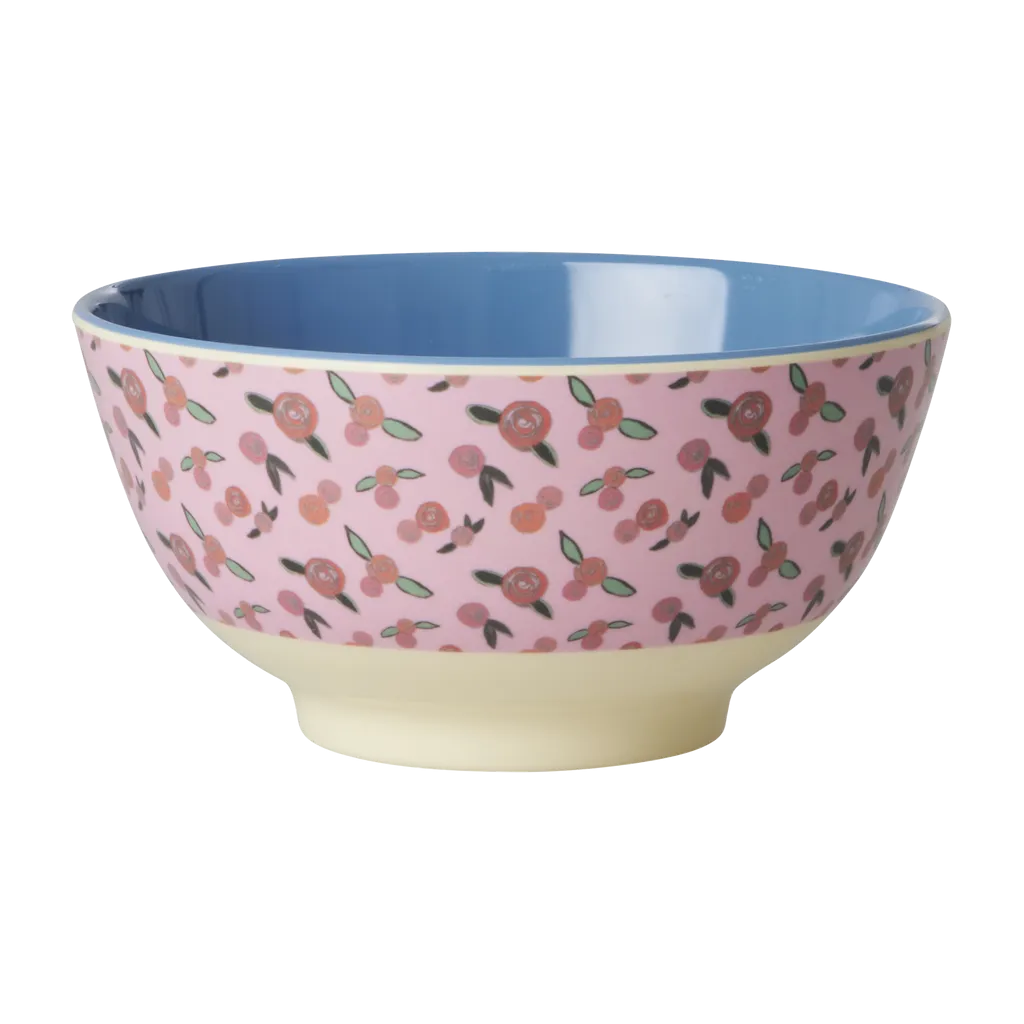 Medium Melamine Bowl - A Rose Is A Rose Print