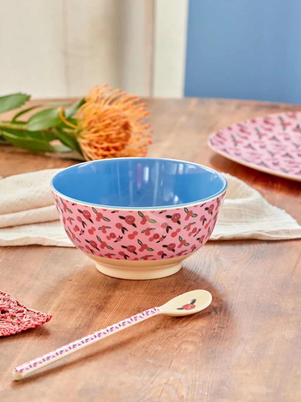 Medium Melamine Bowl - A Rose Is A Rose Print