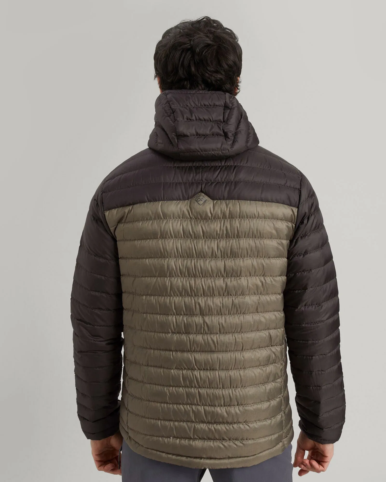 Men's Heli R Hooded Down Jacket - Beech/Dark Moss