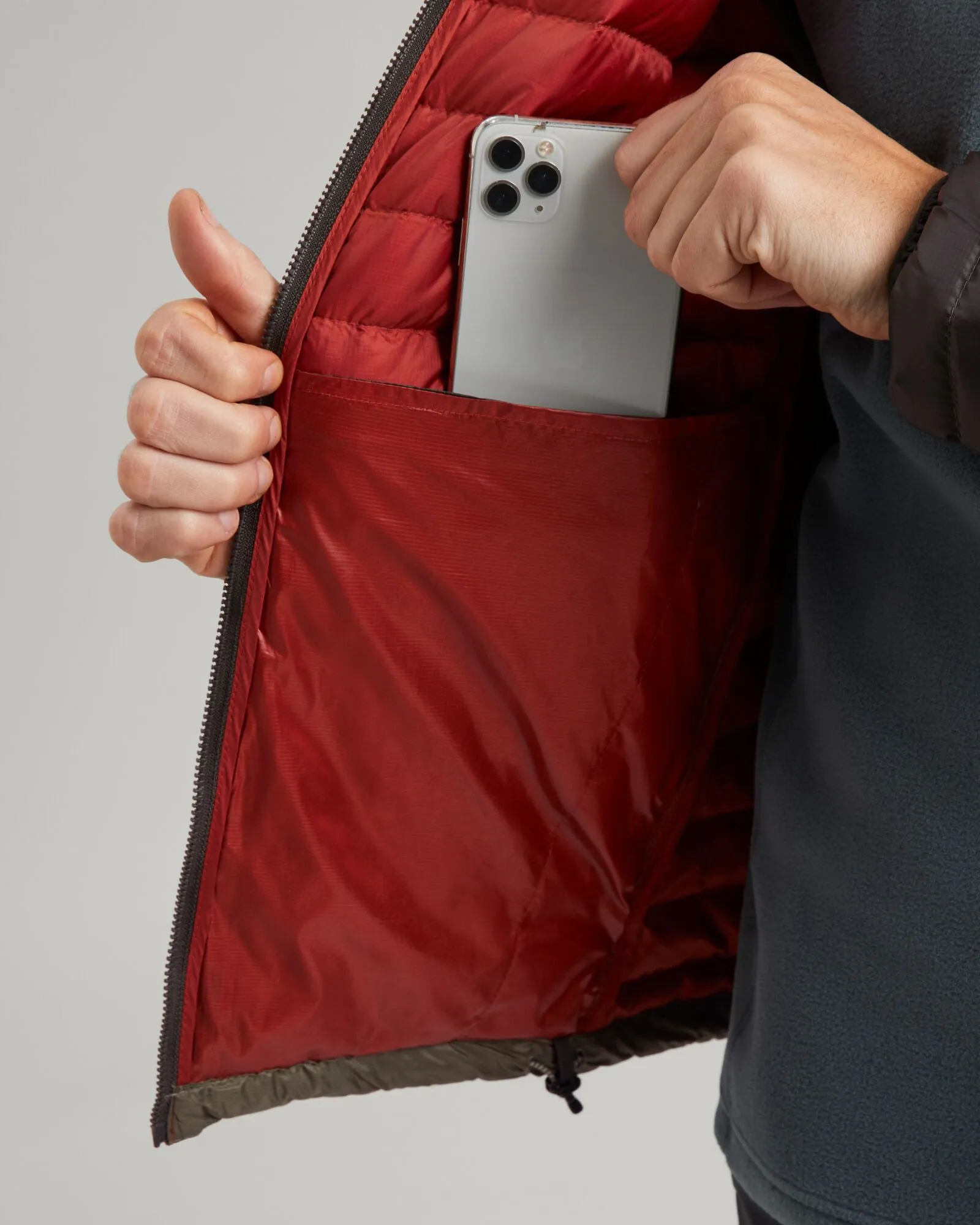 Men's Heli R Hooded Down Jacket - Beech/Dark Moss