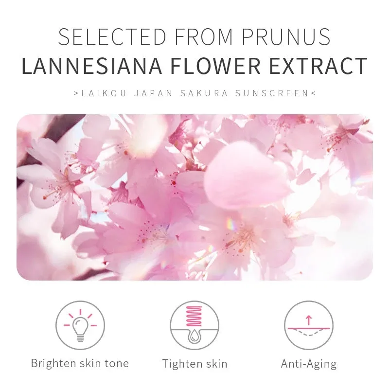 Sakura Sunscreen Cream Protector Facial Sun Block Spf50 Gel Isolation Lotion Cream Bleaching Creams Facial Moisturizer Whitening