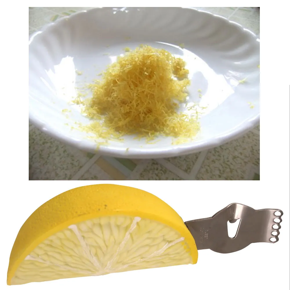 Stainless Steel Lemon Lime Citrus Zester Garnish Kitchen Tool Curls Twists New