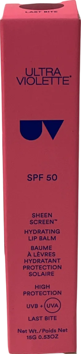 ultra violette Sheen Screen Spf 50 Hydrating Lip Balm Last Bite 15g