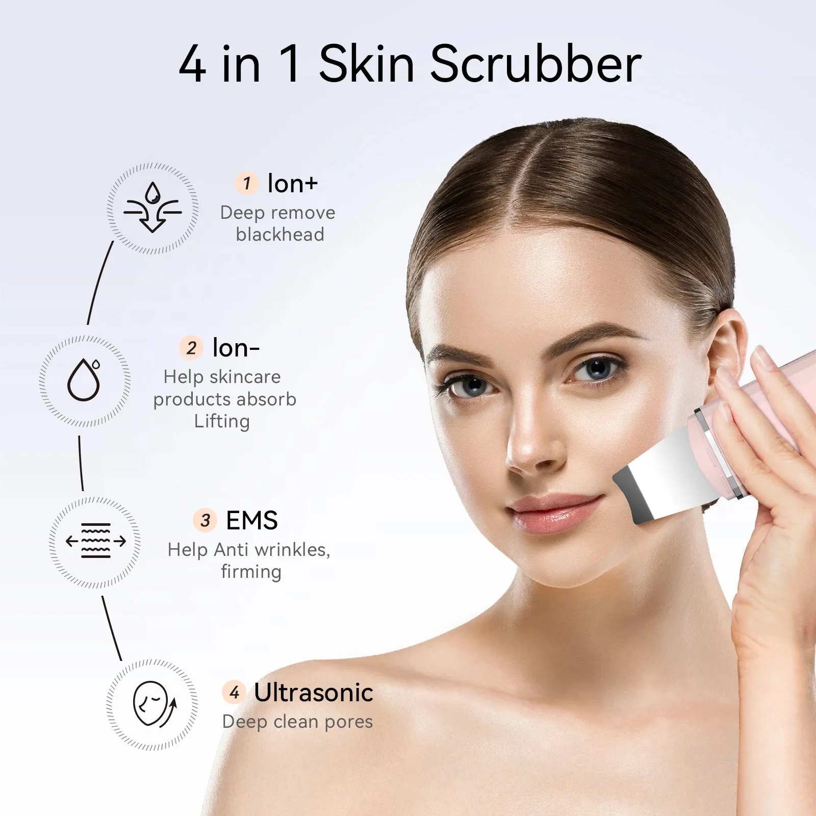 Ultrasonic Skin Scrubber & EMS Lifting Tool