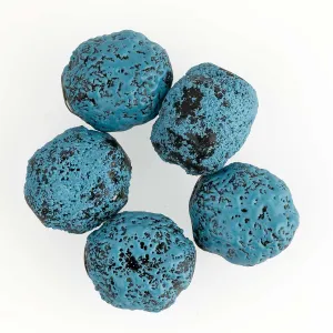 Vintage oval Sugar Bead. 11x13mm. Japan Pkg of 5. B11-BL-0586