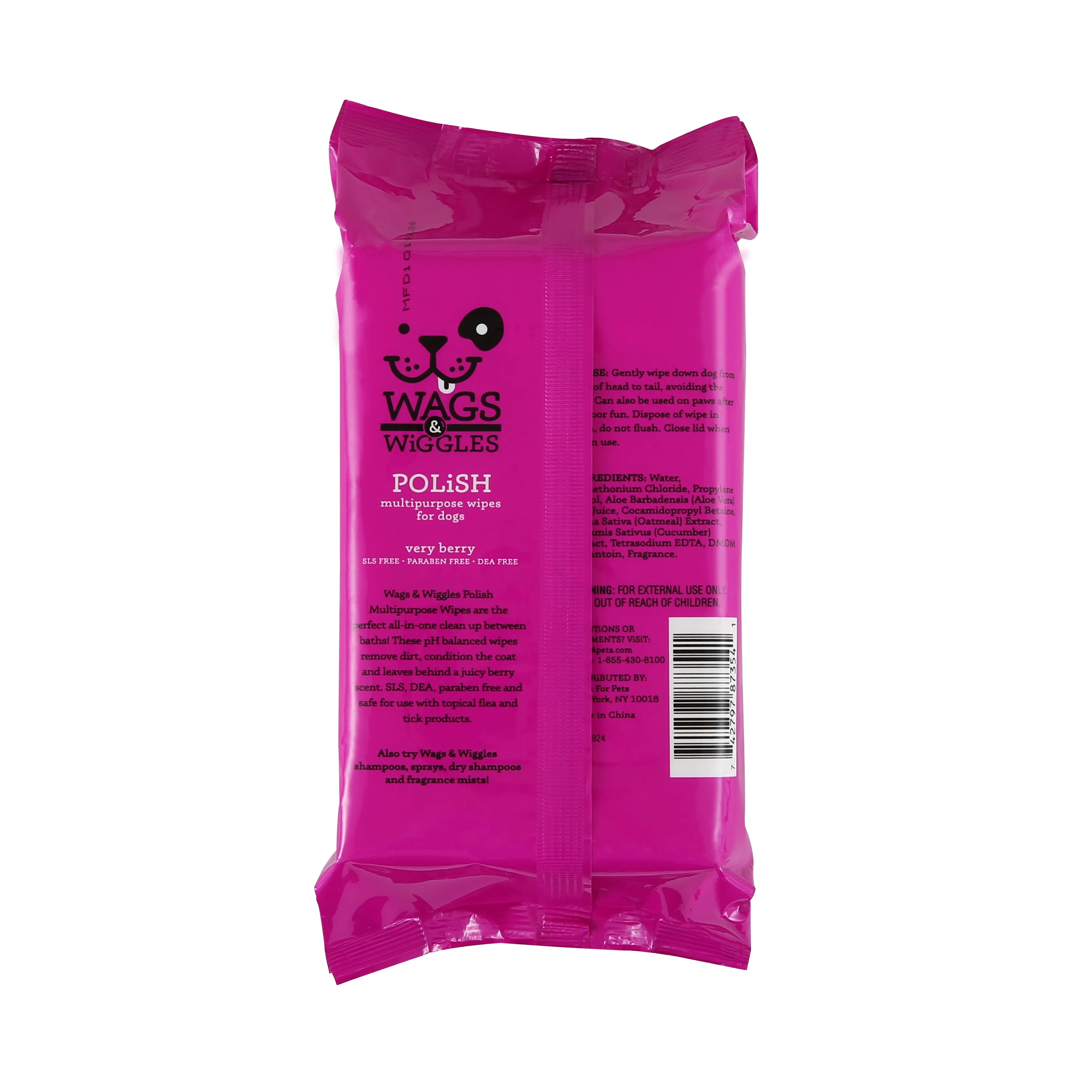 Wags & Wiggles Polish Multipurpose Wipes, 100ct