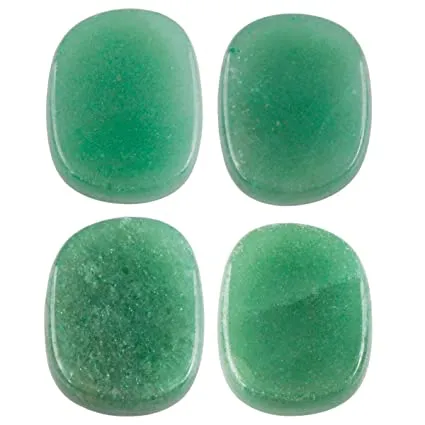 White Whale  4 pcs Engraved Chakra Stones Palm Stone Reiki Balancing