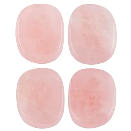 White Whale  4 pcs Engraved Chakra Stones Palm Stone Reiki Balancing