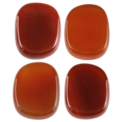 White Whale  4 pcs Engraved Chakra Stones Palm Stone Reiki Balancing