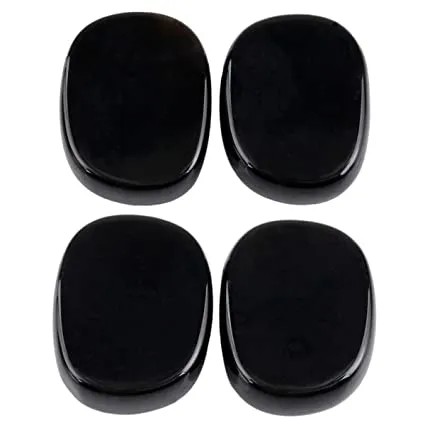 White Whale  4 pcs Engraved Chakra Stones Palm Stone Reiki Balancing