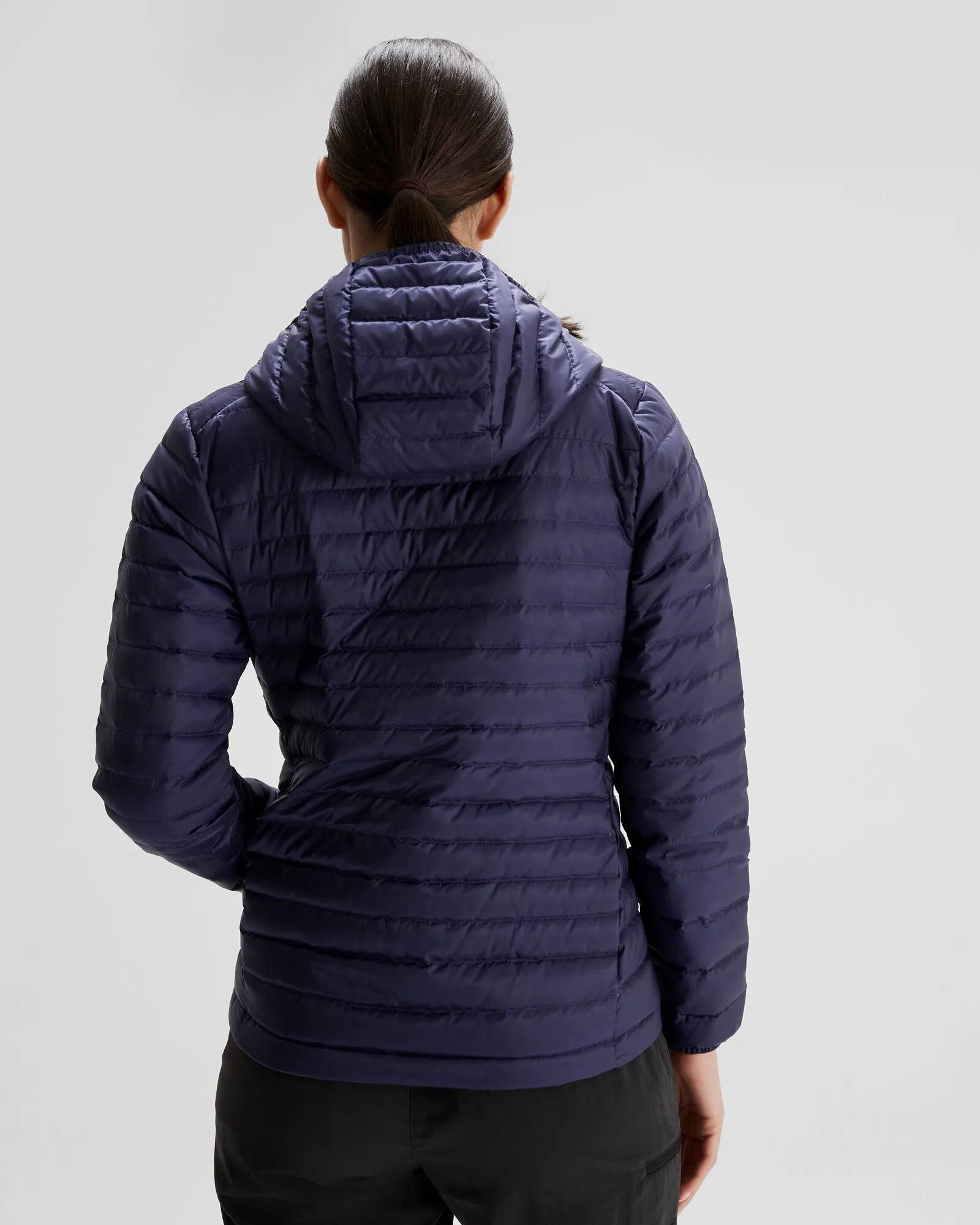 Women's Heli R Hooded Down Jacket - Dark Horizon