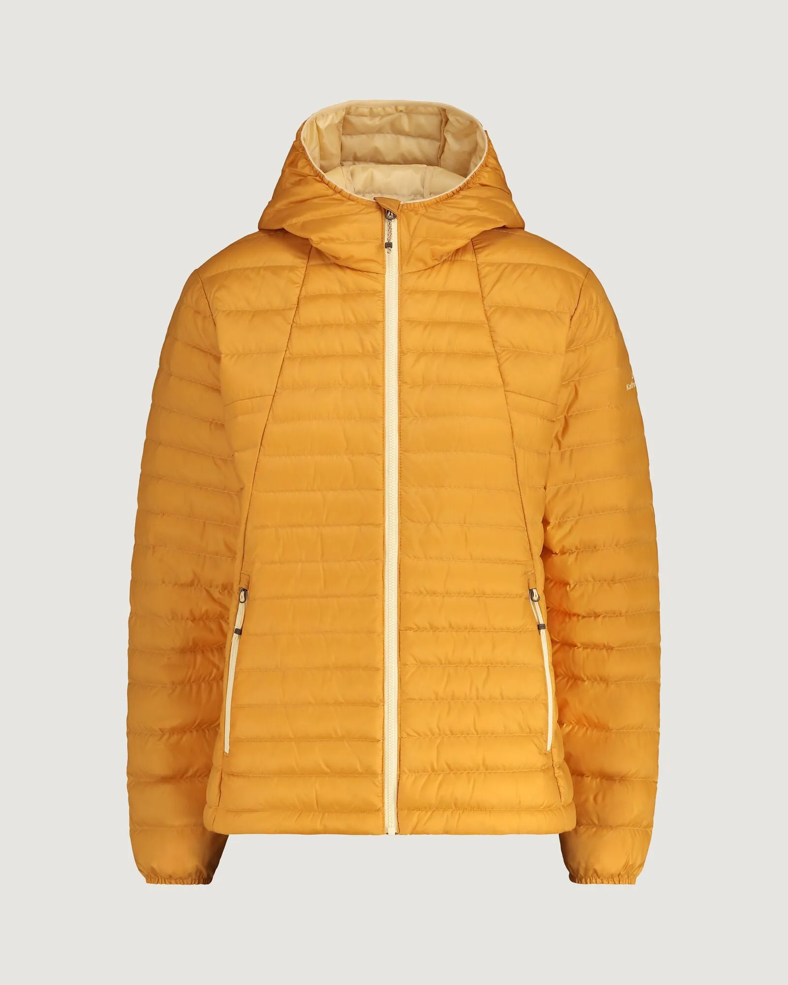 Women's Heli R Hooded Down Jacket - Mustard Yellow